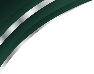 Abstract Green and Silver Wave Background Design