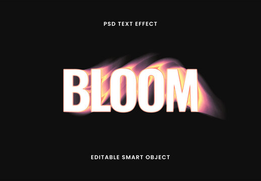 Bloom Text Effect Template