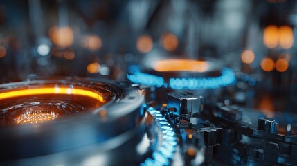 Futuristic Technology: Abstract Machine Close-Up