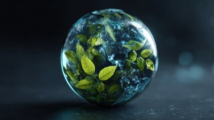 Encapsulated Ecosystem: A Crystalline Globe of Life