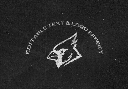 Distressed Ink Bleed Text & Logo Effect