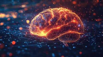 ai animating digital brain style