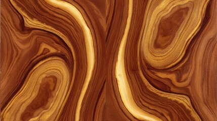 Abstract Pattern of Natural Wood Grain with Swirls and Shades of Brown and Yellow Tones for Creative Projects