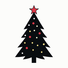 christmas tree vector illustration
