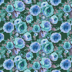 3D Botanical Flower Seamless Allover Pattern Digital Design