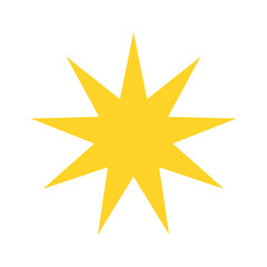 yellow, black starburst badge sticker icon , sale or price tag sticker, retro stars icon , sparkle stars icons
