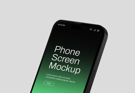 Smartphone Display Screen Mockup PSD