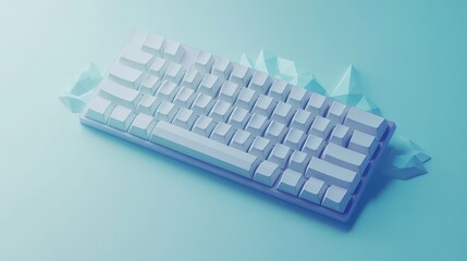 texture synchronizing keyboard in low poly style
