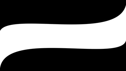 Fototapeta premium Abstract black and white curved ribbon banner with copy space