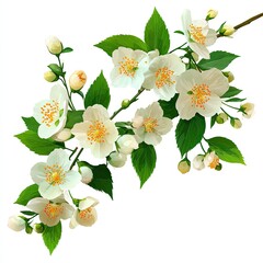 Obraz premium Delicate spring blossoms on a branch
