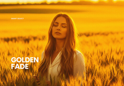 Sunset Golden Fade Photo Effect Template