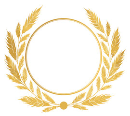 golden laurel wreath