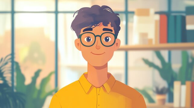 prile flat stylized animation of a tenant profile avatar