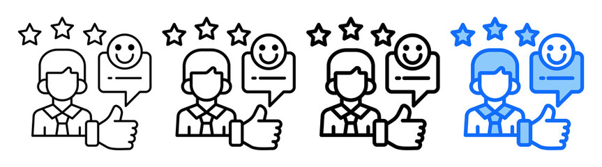 Customer Experience Icon Different Style Outline Collection Set