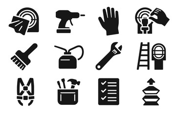 Checklist lens maintenance tool brass brush oil lighthouse to icons icon polisher