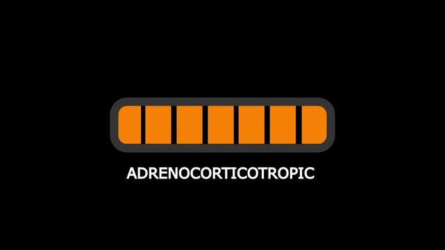 Progress bar. Hormone adrenocorticotropic growth indicator.