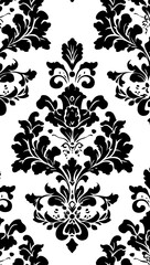 black and white floral pattern