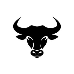 bull on white background
