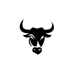 bull head isolated on white
