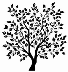 abstract tree with leaves