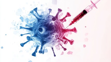Fototapeta premium cretivity abstract depiction of a vaccine injection sketch