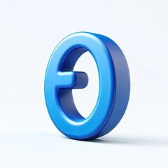 Obraz premium Bold, 3D blue circle with a centered horizontal bar