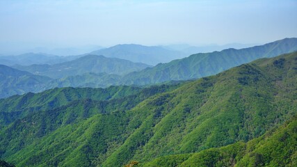 Fototapeta premium Beautiful natural scenery from Sobaeksan Mountain, Korea