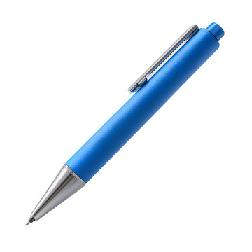 Blue pen 3d style isolated on transparent background