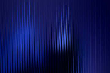 Illustration of abstract blue background with vertical ribbed texture and subtle light reflections, creating a sense of depth and movement, abstract glass stripe gradient background
