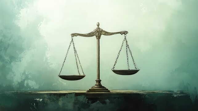 weight digital art style of a loading balance scale