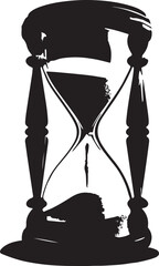 Hourglass Timer Icon with Sand, Isolated on Vector Illustration.