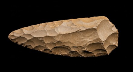 Ancient stone tool artifact, expertly crafted for survival and history exploration