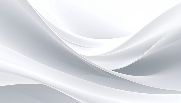 Abstract grayscale image featuring flowing, wave-like forms in shades of white and grey, creating a smooth, elegant, and minimalist design