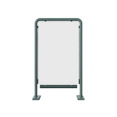 Blank sandwich board sign on transparent background