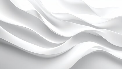 Fototapeta premium Abstract image of flowing, smooth, white fabric with soft, undulating waves and subtle light and shadow creating a sense of depth and movement