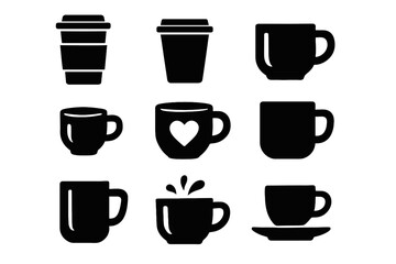 Foam saucer tiny coffee cup stoneware handle vector top icon