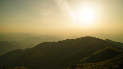 Beautiful natural scenery from Sobaeksan Mountain, Korea