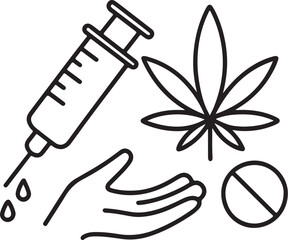 Syringe Line Style Icon Design