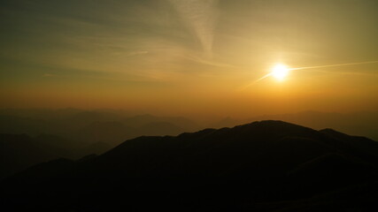 Beautiful natural scenery from Sobaeksan Mountain, Korea