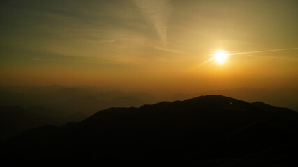 Beautiful natural scenery from Sobaeksan Mountain, Korea