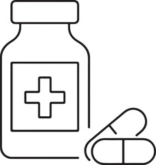 Fototapeta premium medicine bottle and pills