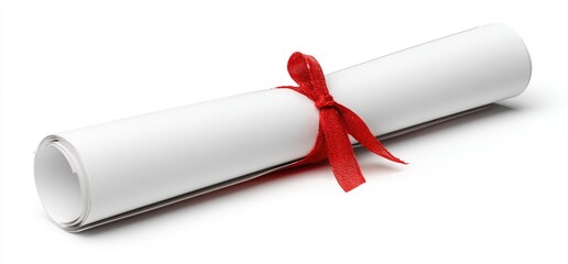 Rolled diploma with red ribbon (1)