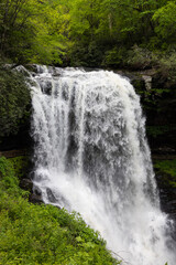 Obraz premium Dry Falls in the Nantahala National Forest of North Carolina in the Summer