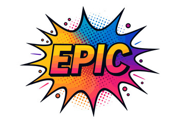 Retro comic book style icon set. vibrant, expressive, dynamic text graphics.