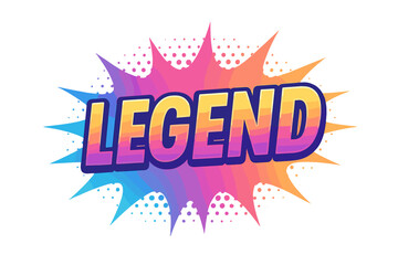 Naklejka premium Comic book style text icon set in colorful outline. pop art word design collection.