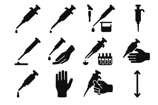 Forward techniques aspiration layout prevention icon icons arc pipetting vector tip repetitive