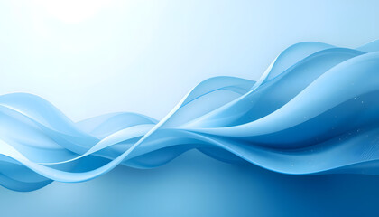 Obraz premium Abstract flowing blue waves of light and fabric texture