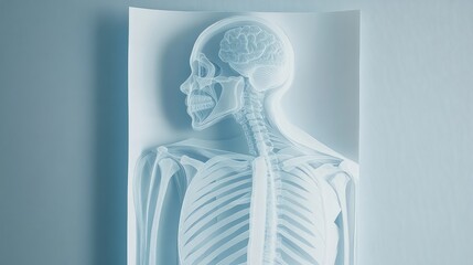 diagnosis clinical notes in an x ray paper cutout style