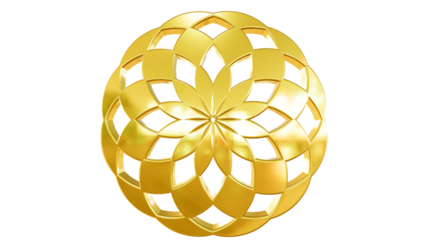 Luxurious Golden Spherical Geometric Pattern on Black Background for Elegant Design