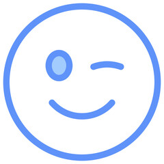 Blink Outline Blue Color Icon